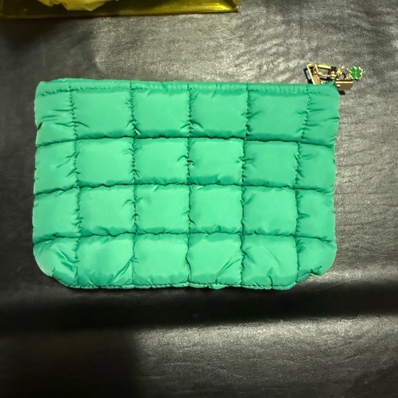 Green Quilted Clutch - Picture 2 of 3